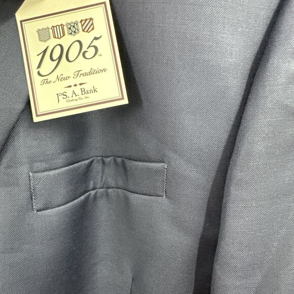 Jos. A. Bank Men's Blazer Sport Coat 50L 100% Wool Regal Bright Blue Twill $179 - Picture 3 of 12